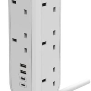 IQ TOUCH 3250W 15 IN 1 TOWER SURGE PROTECTOR 20W USB-C POWER DELIVERY (POWERHUB-15)