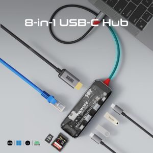 PROMATE USB-C 8 IN 1 MULTI HUB (TRANSHUB-MINI)