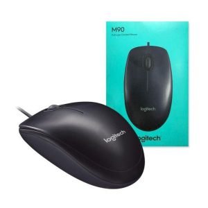 Logitech M90 Wired Optical Mouse, Black